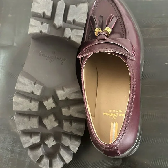 Sam Edelman Women's Meela Leather Platform Loafers Color: Deep Garnet 
Size 8.5 - Picture 6 of 7